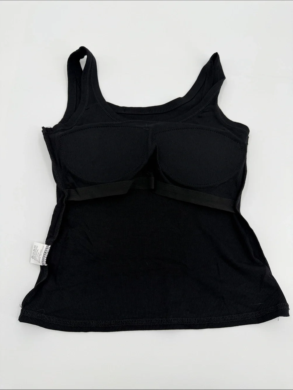 ALO Yoga Black Ribbed Logo Tank